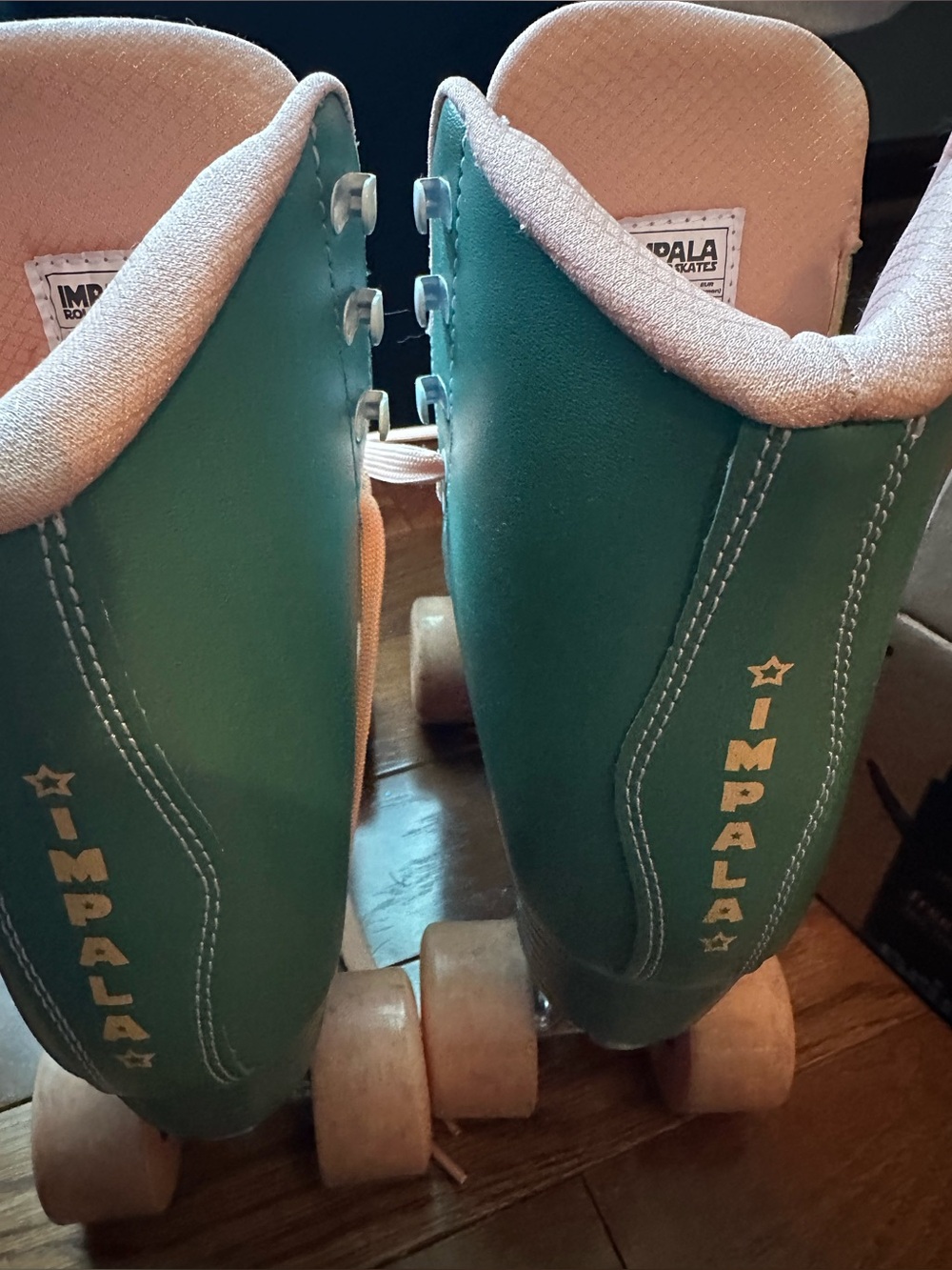 Women’s Roller Skates in Teal and Pink